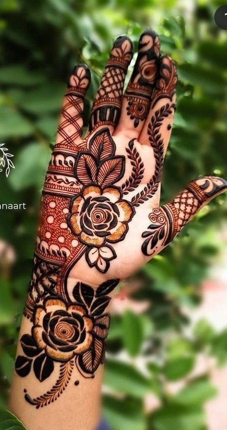 Pin by A k on mehndi design | Khafif mehndi design, Mehndi designs, Rose mehndi  designs