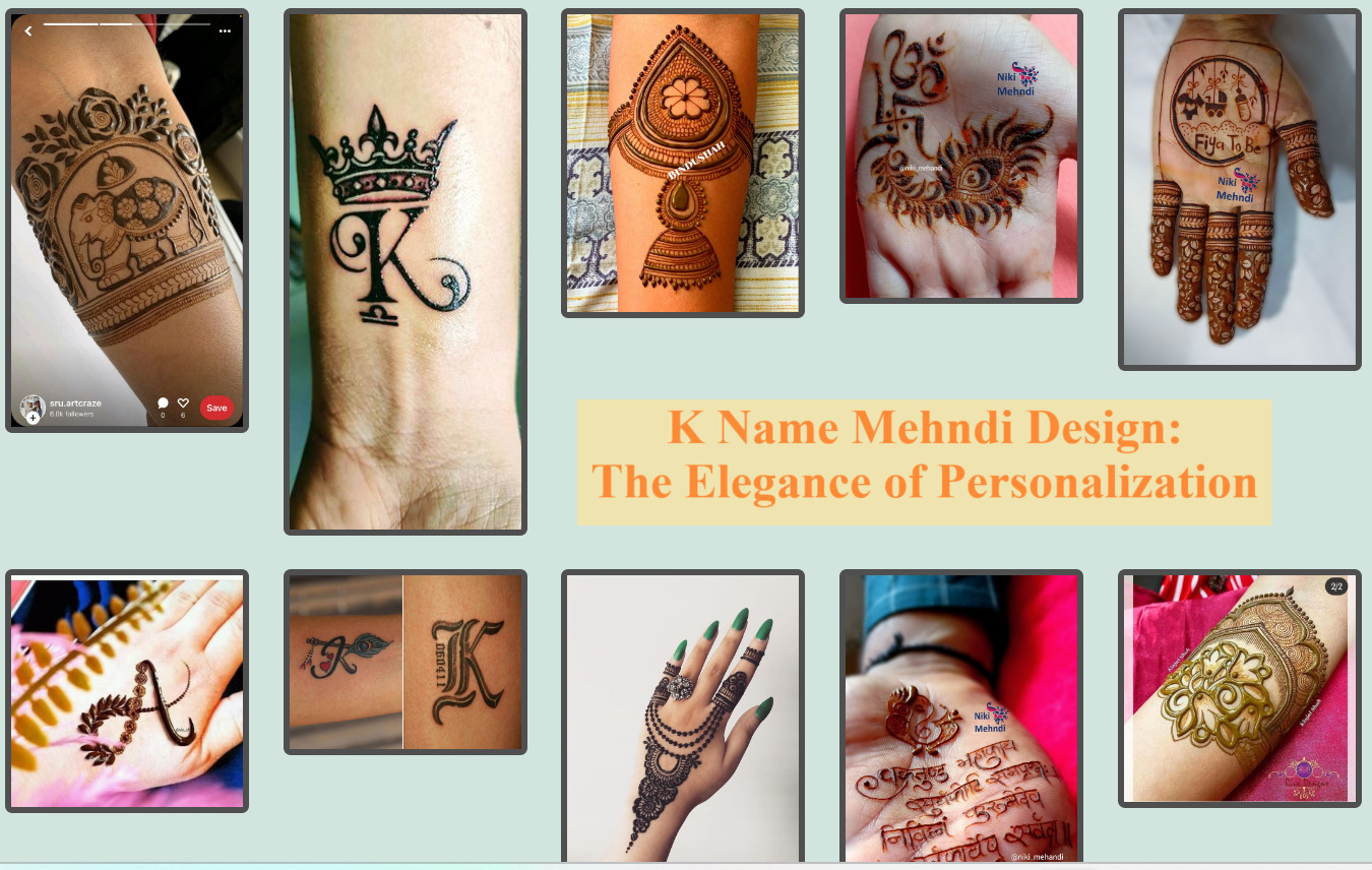 K Name Mehndi Design: The Elegance of Personalization