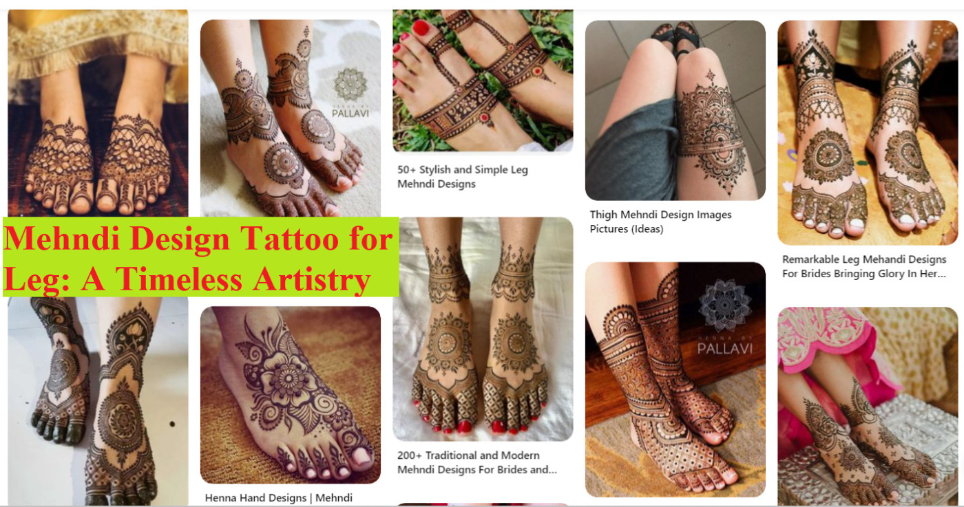 Mehndi Design Tattoo for Leg