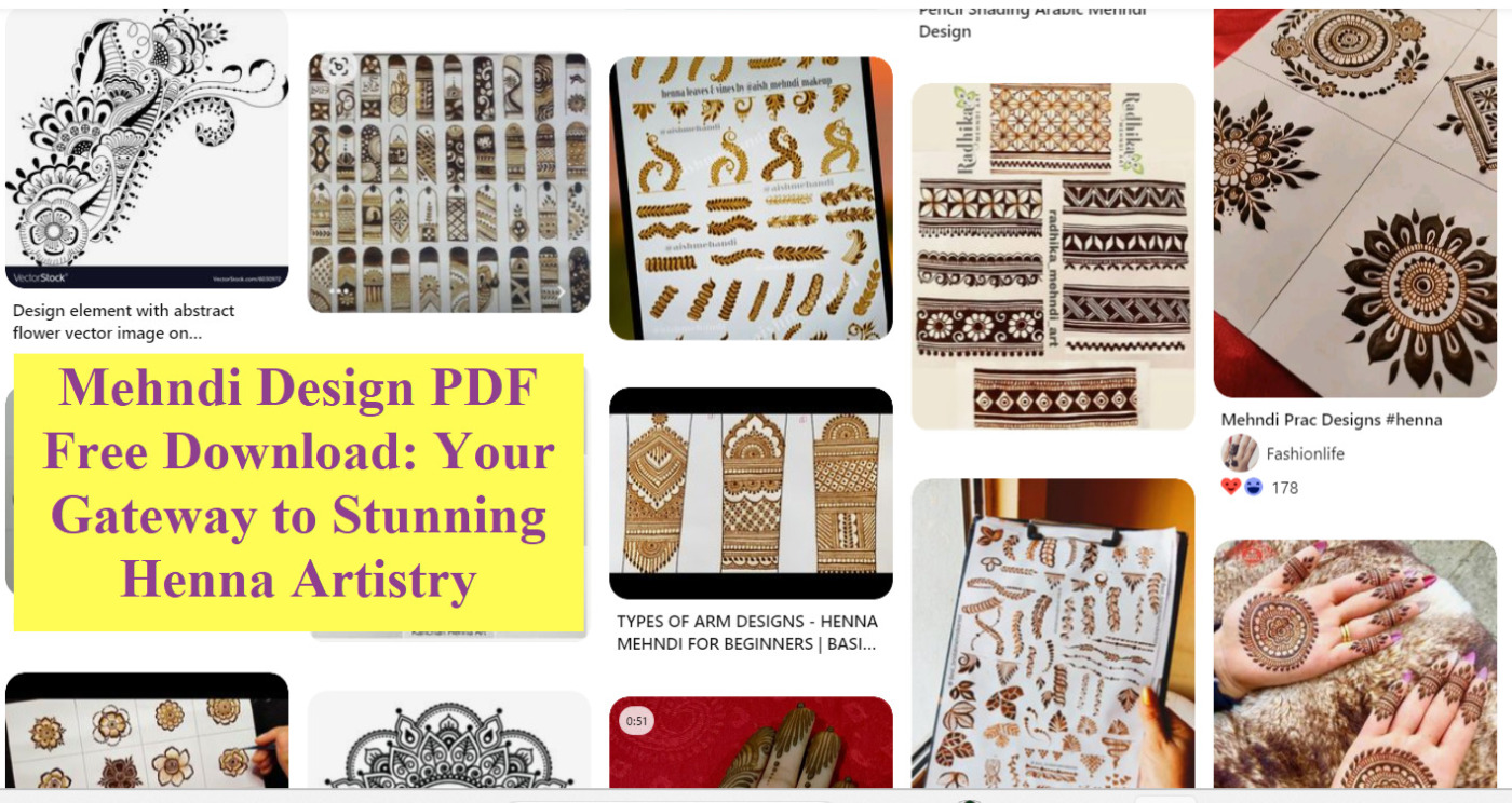 Mehndi Design PDF Free Download: Your Gateway to Stunning Henna Artistry