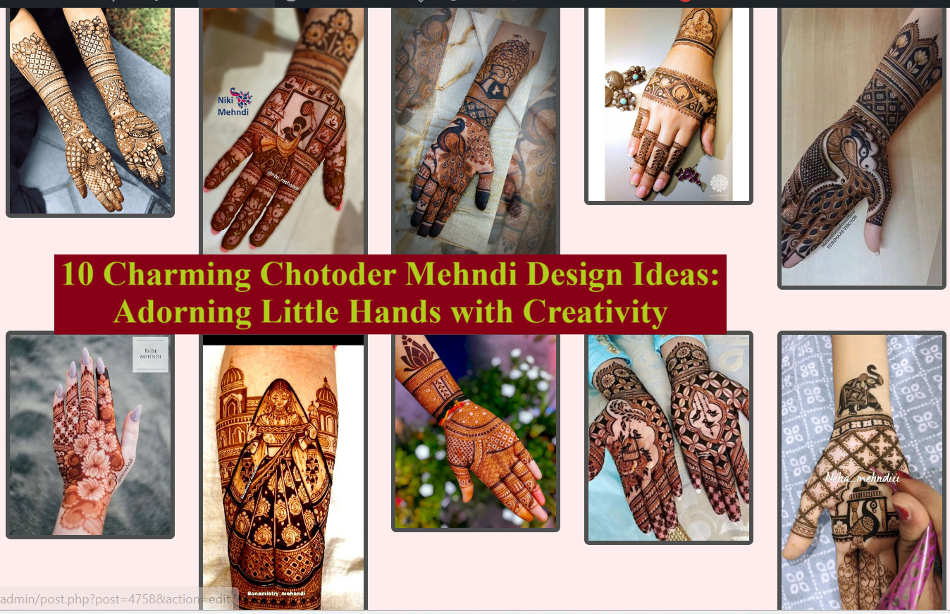 10 Charming Chotoder Mehndi Design Ideas: Adorning Little Hands with Creativity