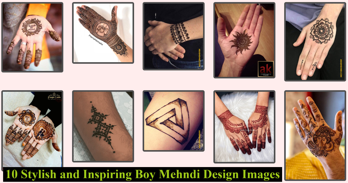 10 Stylish and Inspiring Boy Mehndi Design Images