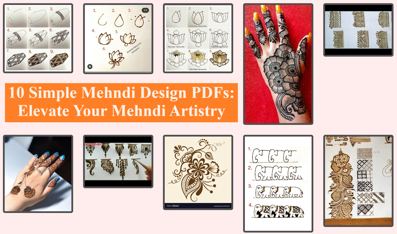 10 Simple Mehndi Design PDFs: Elevate Your Mehndi Artistry