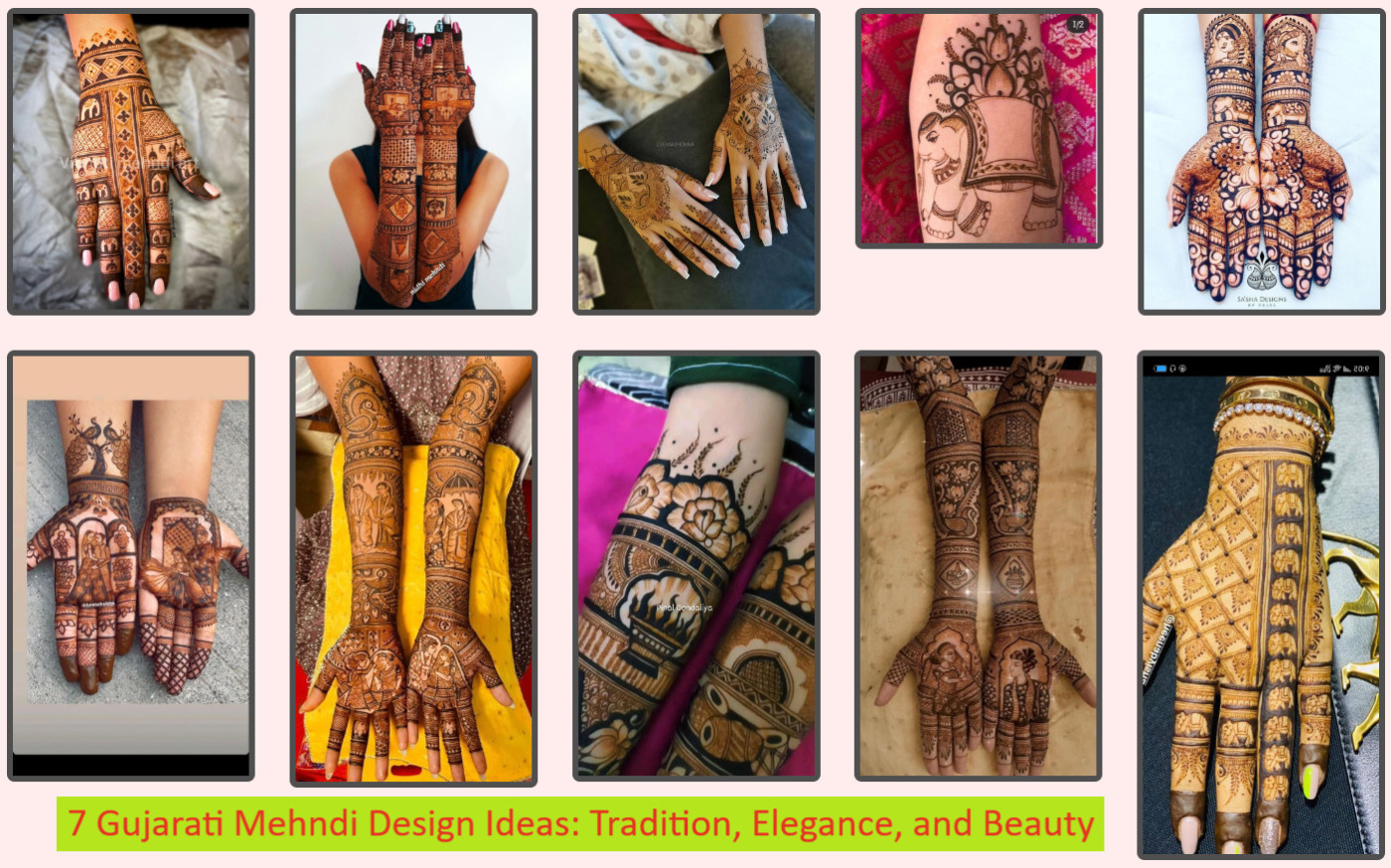 7 Gujarati Mehndi Design Ideas: Tradition, Elegance, and Beauty