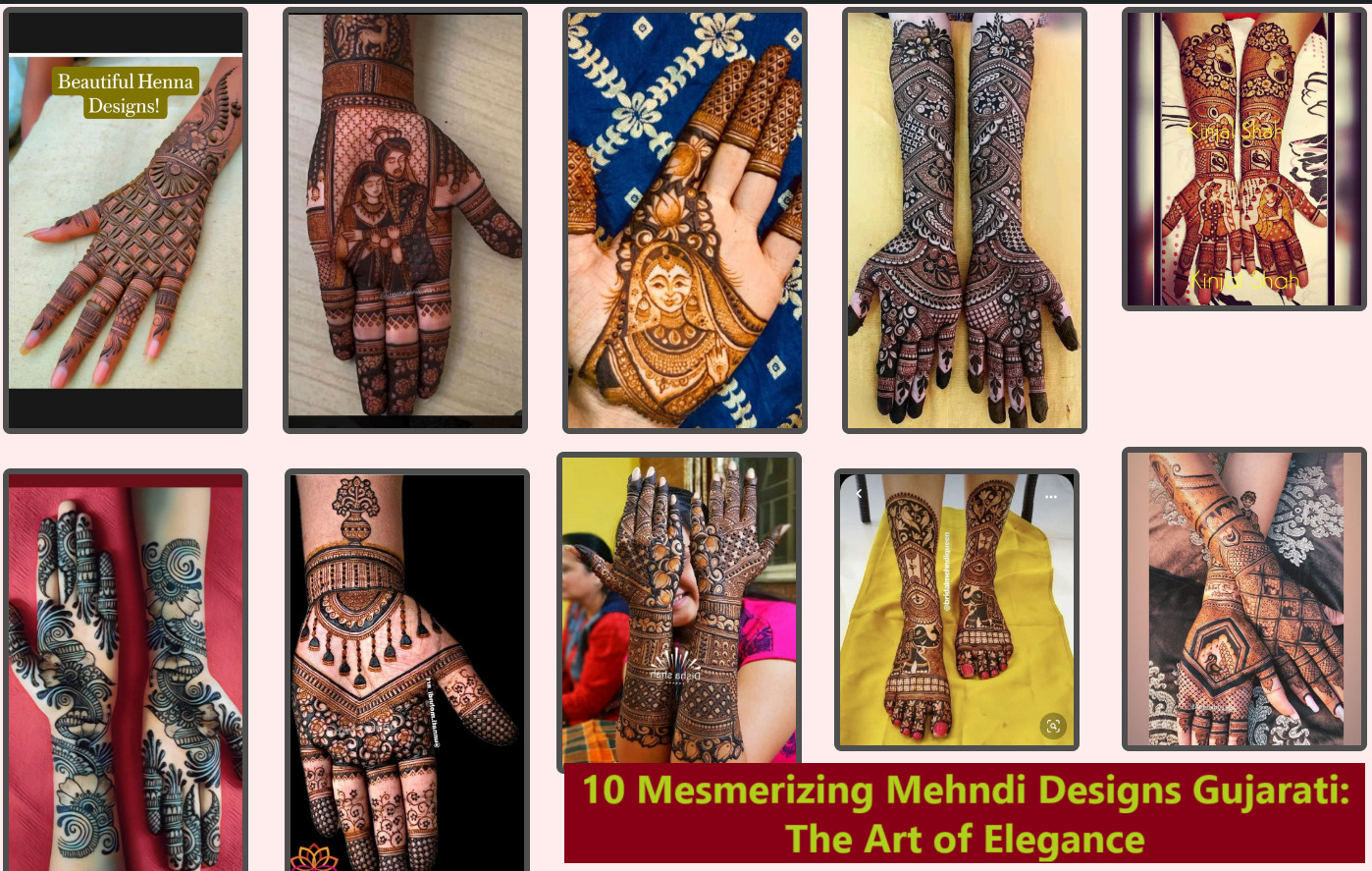 10 Mesmerizing Mehndi Designs Gujarati: The Art of Elegance