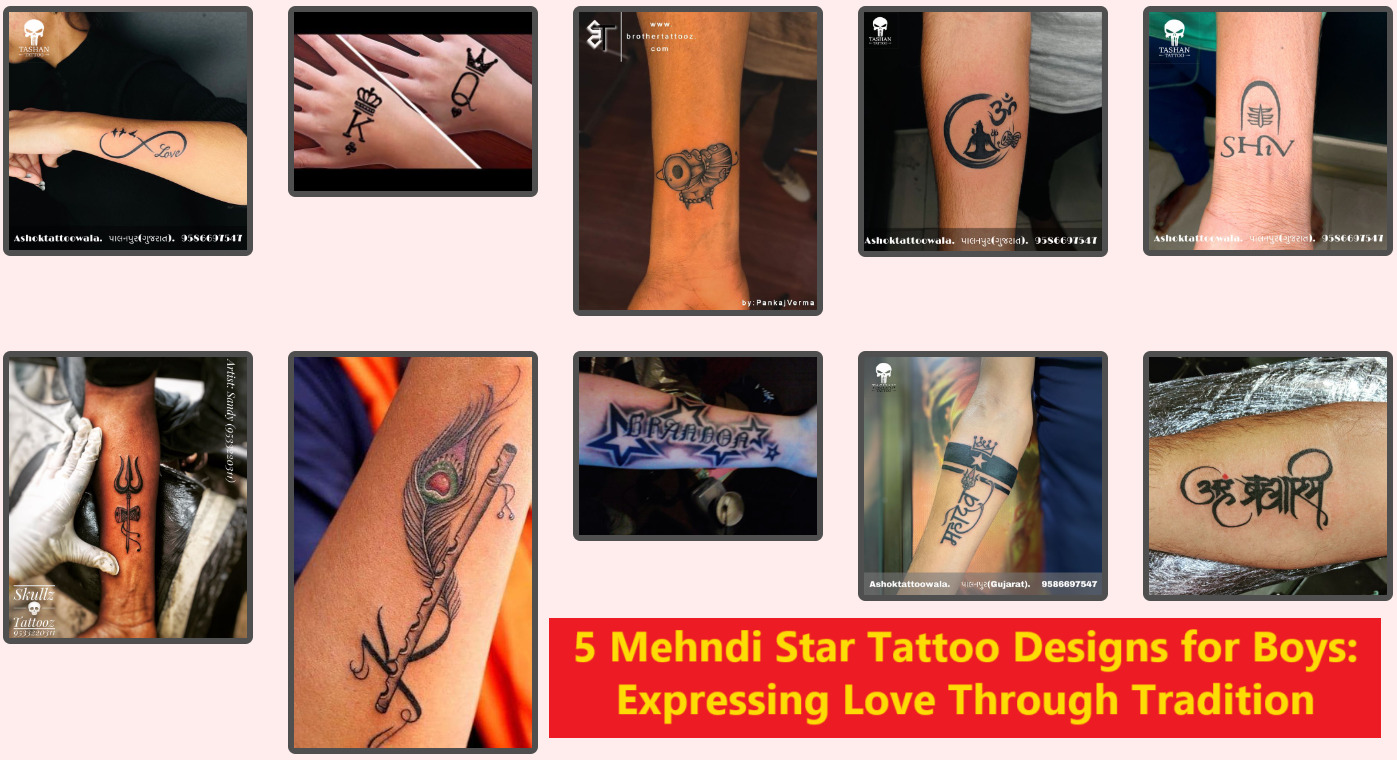 5 Mehndi Star Tattoo Designs for Boys: Expressing Love Through Tradition