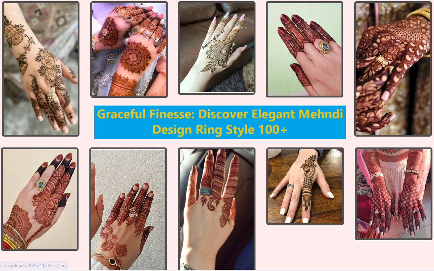 Graceful Finesse: Discover Elegant Mehndi Design Ring Style 100+